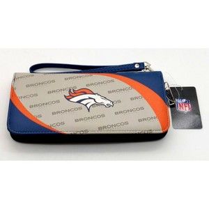 Denver Broncos NFL Women's Curve Zip Organizer Wallet / Purse